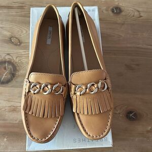 Geox Respira ELIDIA Leather Loafer Caramel Color NEW in box 9.5 US/ 39.5 EU